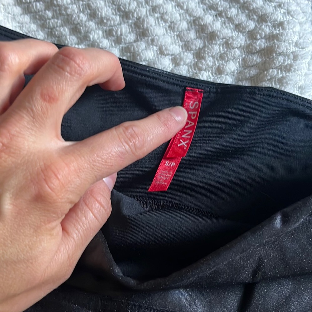 Spanx faux leather leggings. Size small